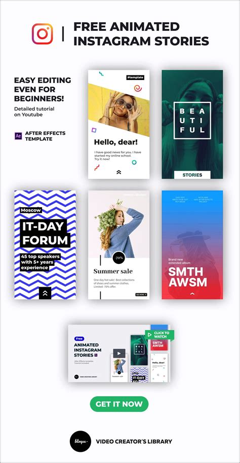 Free After Effects Instagram Story Templates - Resume Example Gallery