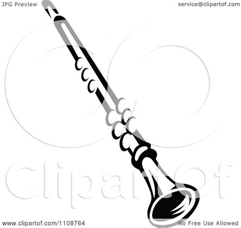 Clipart Black And White Clarinet Musical Instrument Royalty Free