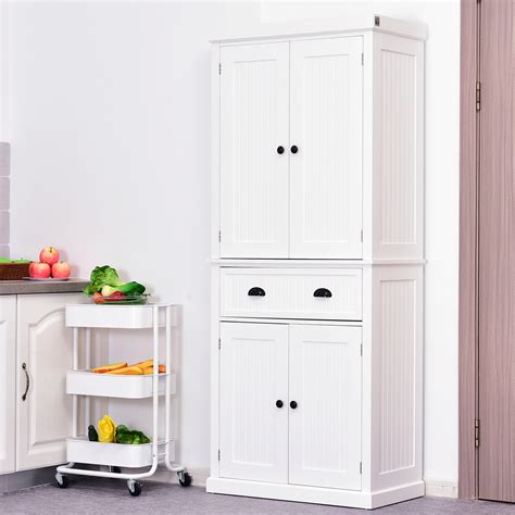 Homcom 72” Tall Colonial Style Free Standing Kitchen Pantry Storage
