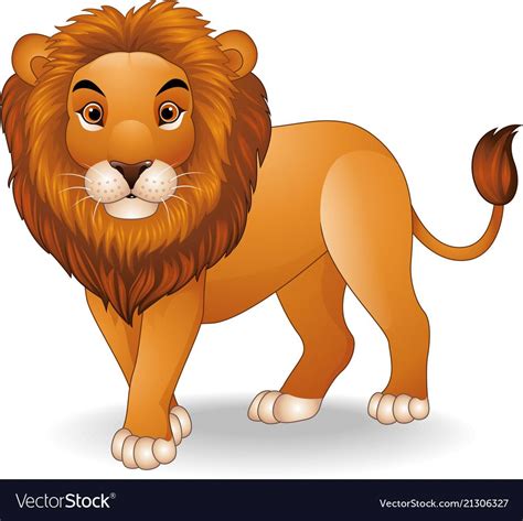 Cartoon Lion Character Royalty Free Vector Image Lion Cartoon Drawing