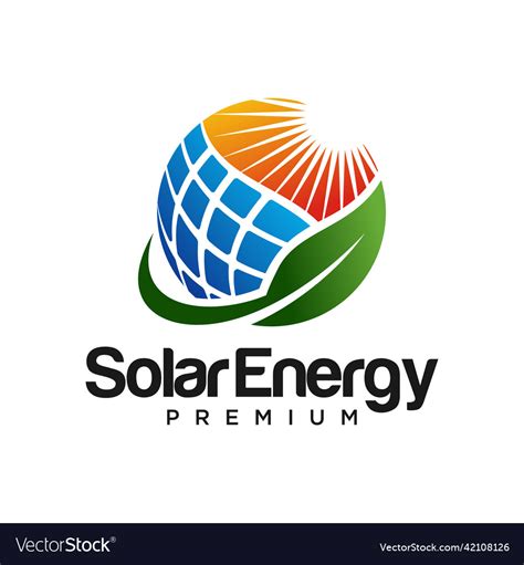 Creative Solar Energy Logo Design Template Vector Image