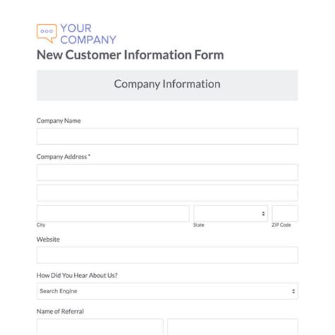 New Customer Form Fill Out And Sign Printable Pdf Template Signnow Riset