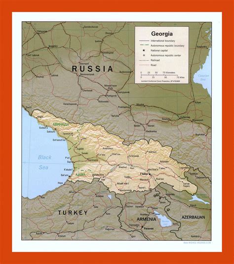 Political Map Of Georgia Maps Of Georgia Maps Of Asia Gif Map Maps Of The World