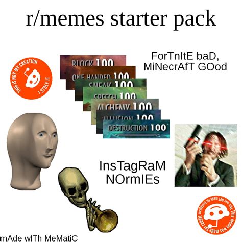The Rmemes Starter Pack Rstarterpacks Starter Packs Know