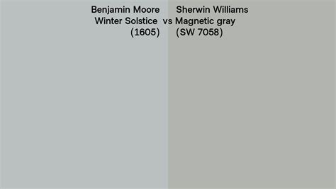 Benjamin Moore Winter Solstice 1605 Vs Sherwin Williams Magnetic Gray