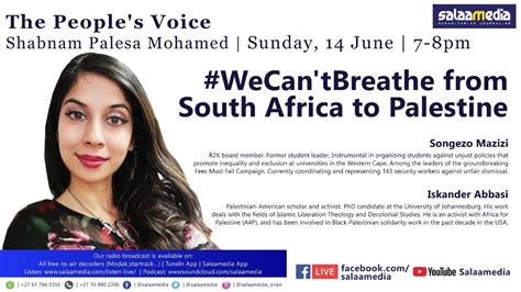 The Peoples Voice With Shabnam Palesa Mohamed 14th June 2020 Youtube