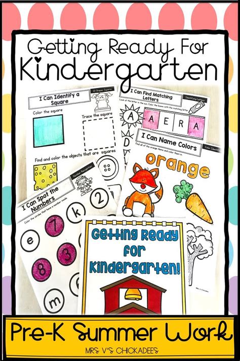 ベスト Get Ready For Kindergarten Summer Packet 117871 Get Ready For