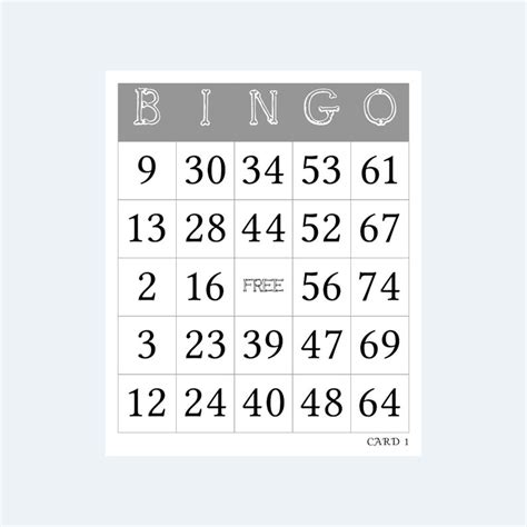 Bingo Cards Printable Bingo Cards 1000 Cards 2 Per Page Etsy