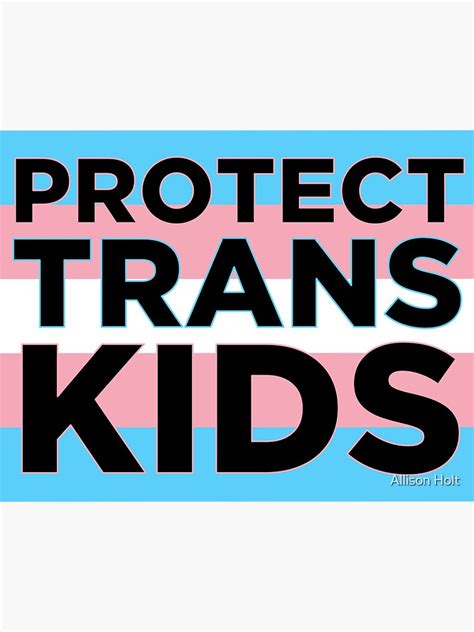 Protect Trans Kids Sticker By Otterfamilias Redbubble