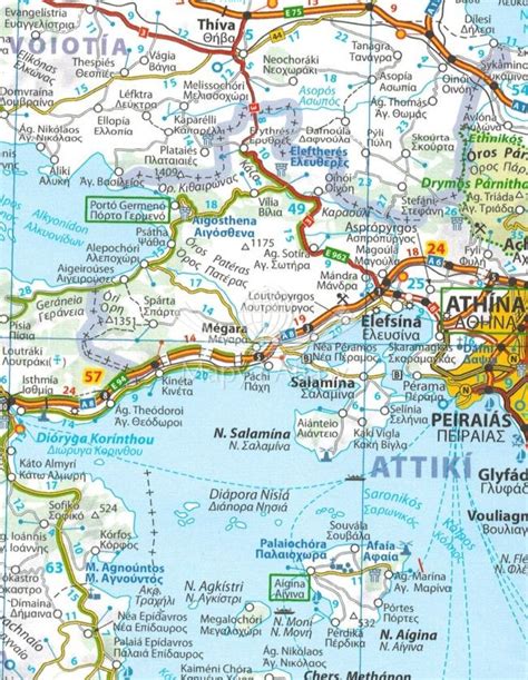 Grecja Mapa Sk Adana Samochodowa Michelin