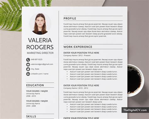 Instead of just listing your teaching experience, include specific, quantifiable highlights. Simple CV Template for Microsoft Word, Professional ...