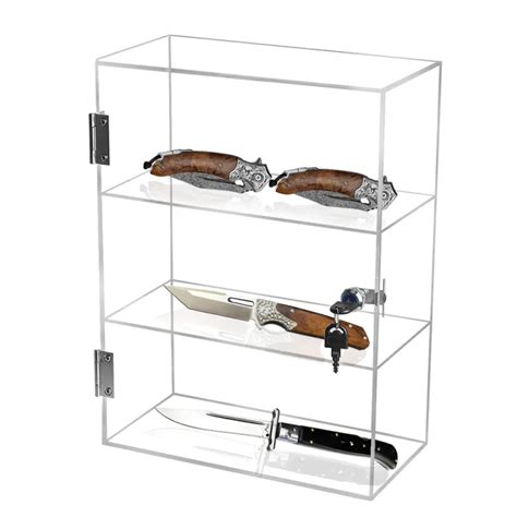 3 Shelf Acrylic Display Case Countertop Locking Organizer Cabinet 12