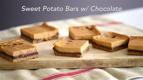 Sweet Potato Bars With Chocolate Perfect For Fall Youtube