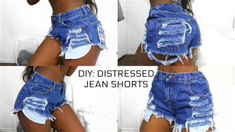Diy Distressed Jean Shorts X2 Diy Distressed Jeans Diy Clothes Jeans