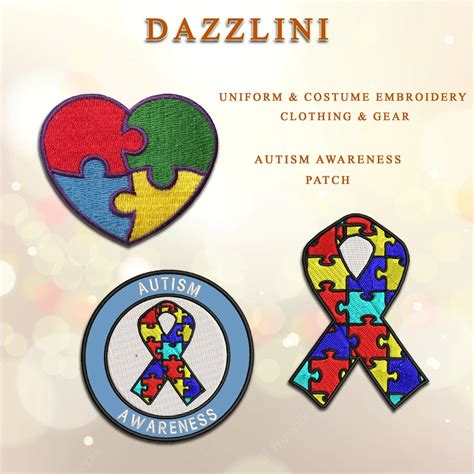 Autism Awareness Patch Puzzle Pieces Iron On Autism Etsy
