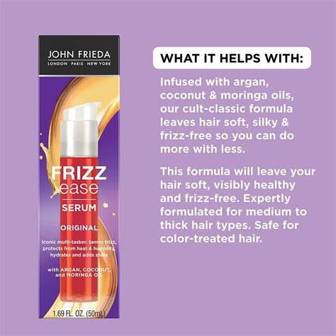John Frieda Frizz Ease Original Hair Serum Anti Frizz Heat Protecting