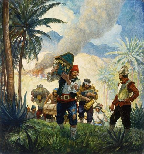 Nc Wyeth Frederic Remington Conquistador Pirates Den Treasure