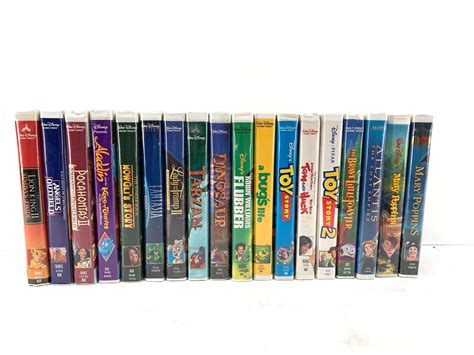 Lot Of Disney Vhs Movies Aladdin Snow White Toy Story Monsters Inc