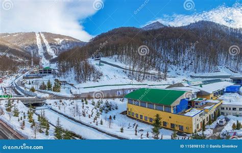 Sochi Russia January 3 2017 Panorama Of The Gazprom Ski Resort