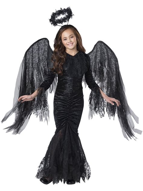 Splendiferous Costumes Blackened Wings Fallen Heavenly Angel Girls