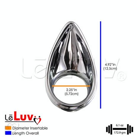 Cock Ring Teardrop Chrome Metal Clit Perenium Massager Leluv Ebay