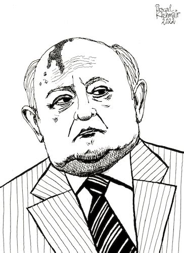 Michail Gorbatschow By Pascal Kirchmair Famous People Cartoon Toonpool