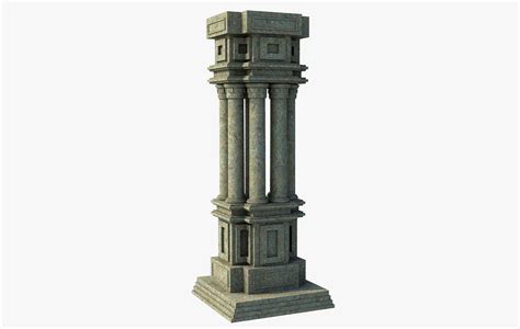 Classic Stone Pillars 3d Model Exterior Tools