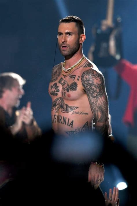 Adam Levine Goes Shirtless At Super Bowl Twitter Goes Insane The