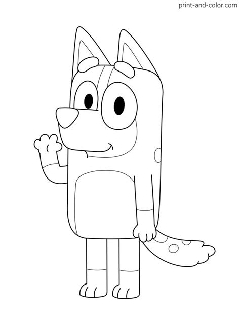 Bluey Coloring Pages Print And In 2022 Kitty Coloring