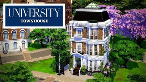 University Townhouse Speed Build The Sims 4 Youtube