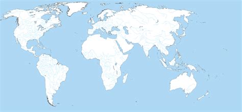 Blank Map Of The World With Major Rivers Major World Rivers Outline Map By Historyhound Tpt
