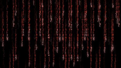 Premium Photo Red Matrix Code Background