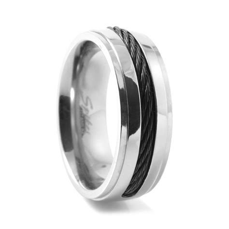 Unique Wire Titanium Ring In Stock Fort Tempus Rings For Men