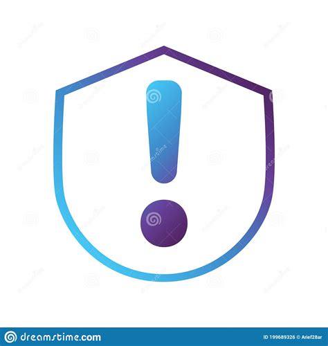 Security Shield Icon Shield With Danger Symbol Concept Of Security