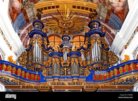 Baroque Organ Of The Basilica In Swieta Lipka Poland Stock Photo Alamy