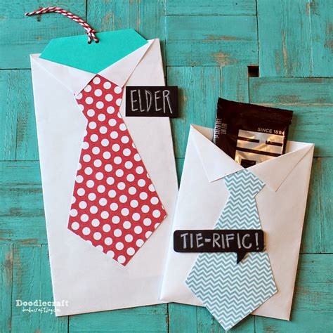 Doodlecraft: Shirt and Tie Treat Holders from Envelopes!