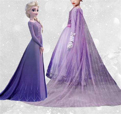 2020 New Design Purple Disney Inspired Frozen 2 Elsa Snow Etsy Girl Princess Dress Girls