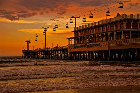 Daytona Beach Pier At Sunset Photograph By Stephen Johnson Pixels