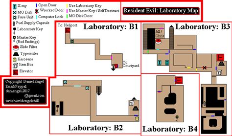 Resident Evil Hd Remaster Laboratory Map Map For Playstation 3 By