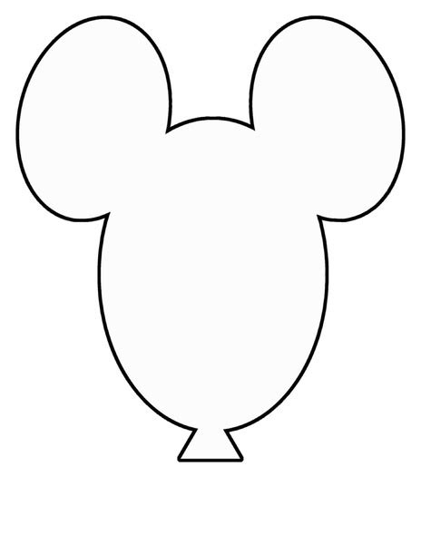 Balloon Mickey Outline Disney Scrapbook Disney Coloring Pages