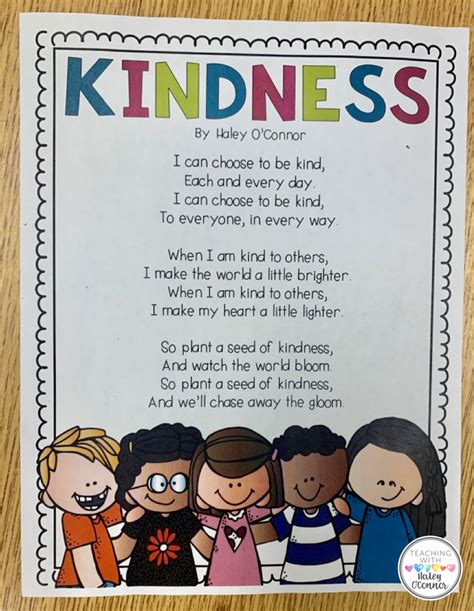 Kindness Lessons And Activities Teaching With Haley Oconnor Poetry