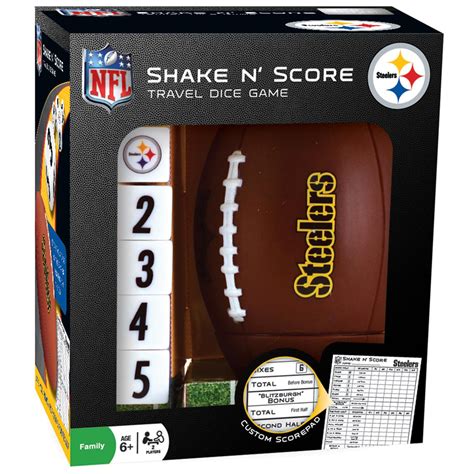 Pittsburgh Steelers Shake N Score Travel Dice Game Affiliate Shake