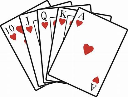 Cards Poker Clip Clipart Vector Hearts Royal