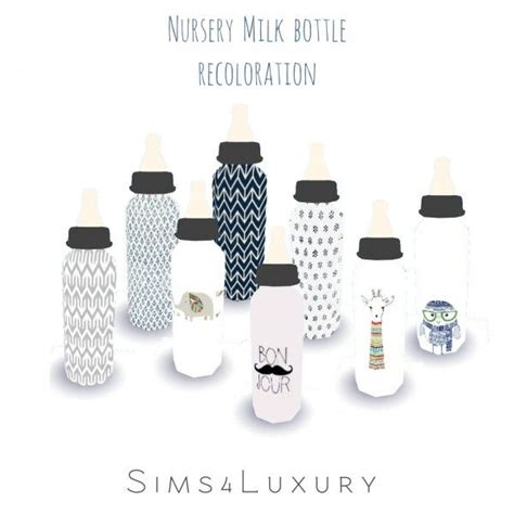 Sims4luxury Nursery Milk Bottle Recolor • Sims 4 Downloads Sims 4