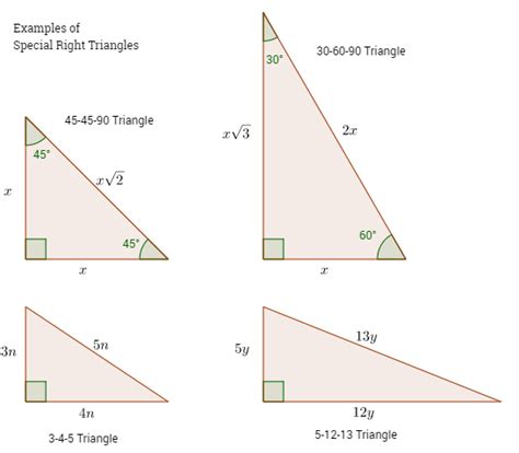 Special Right Triangles Solutions Examples Videos Worksheet