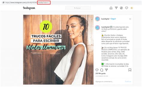 Copia la url del video o la foto. Cómo descargar fotos de Instagram desde la PC y celular