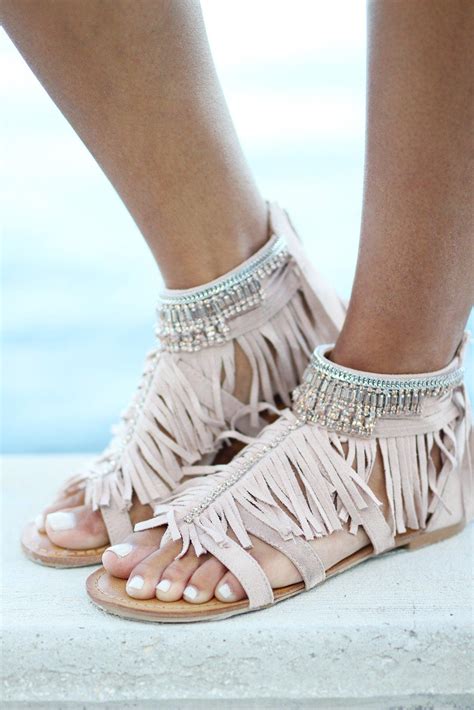 Total Babe Blush Fringe Sandals Blush Sandals Cute Sandals Saved By The Dress