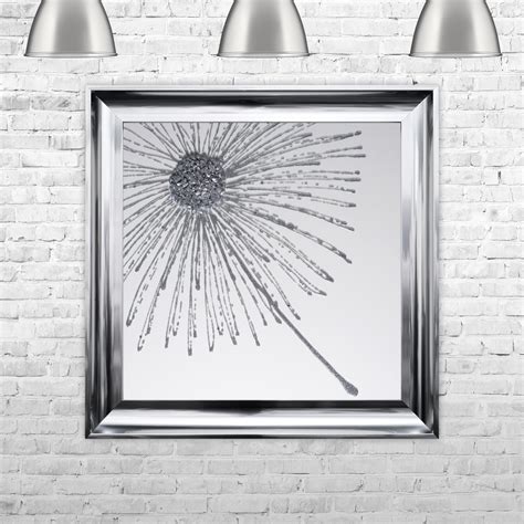 Check spelling or type a new query. Dandelion Silver Glitter White Background Left Framed ...