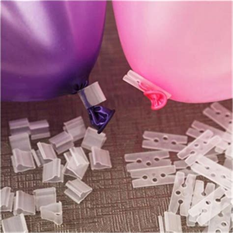 100pcslot Vh Shape Balloons Sealing Clip Ballon Buttons Clips Balloon Accessories For Wedding