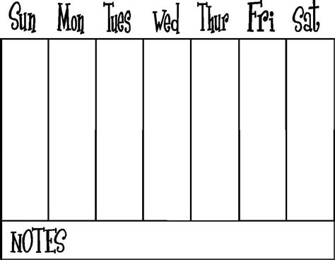 Printable weekly calendars and daily planners give us a bit more flexibility to add extensive detail to our day. Perky Blank Calendar 1 Week • Printable Blank Calendar Template_1 Week Calendar Blank - Working ...